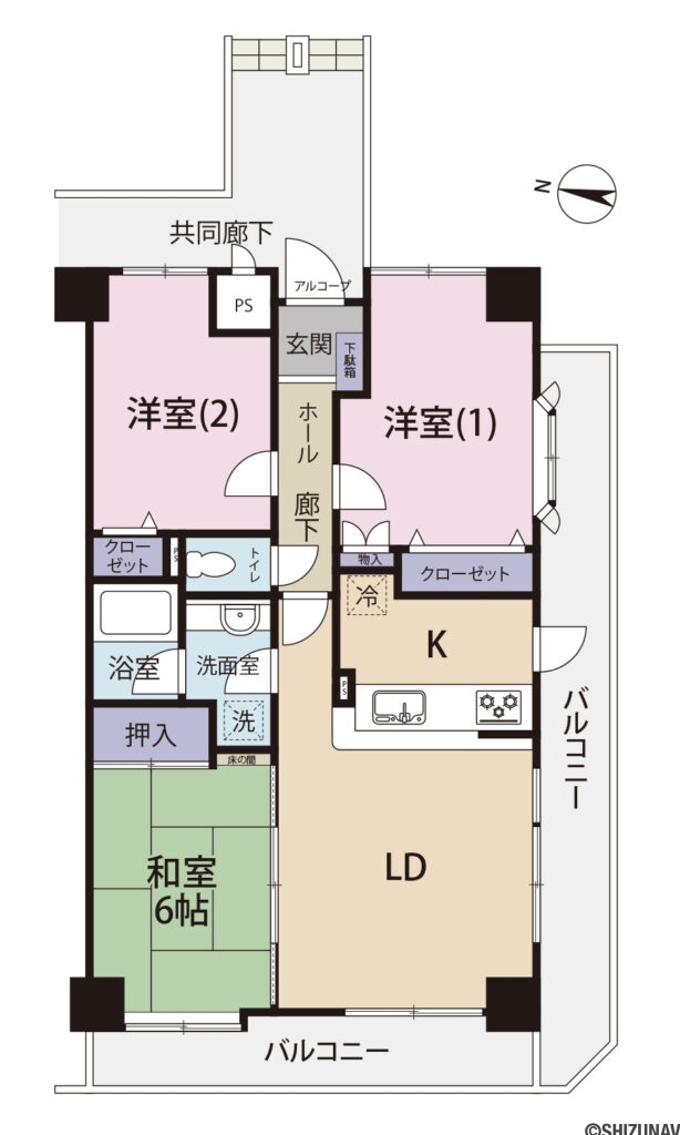 間取りは３LDKです。