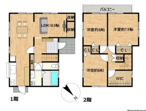 【リフォーム後間取り図（予定）】家具の配置はイメージです。