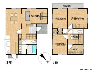 【リフォーム後間取り図（予定）】家具の配置はイメージです。