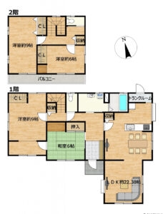 【間取り（リフォーム後予定）】水回り設備の交換、外壁屋根塗装、クロスの張替え、フロアタイル上張りを行う予定です。1階にも2つ居室がある点が特徴的で、2世帯住宅としてもおすすめ。単世帯の方の平家使いも可能です。