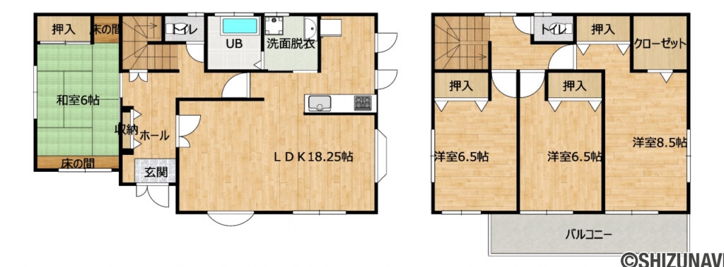 カチタス　高柳3丁目　間取り図の中古住宅4LDK