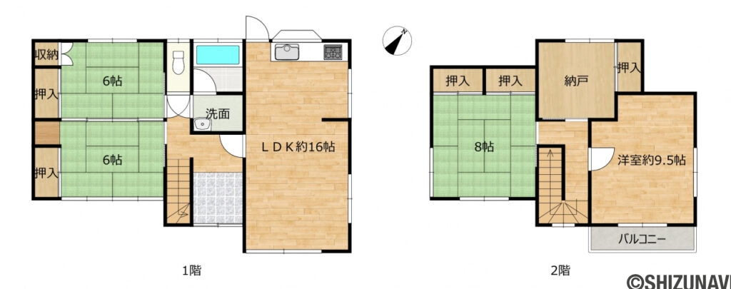 カチタス　細江　間取り図の中古住宅4SLDK