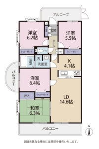 アーバンライフ楊子　3階角部屋 4LDKの物件画像