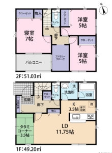 2号棟 間取り図です。