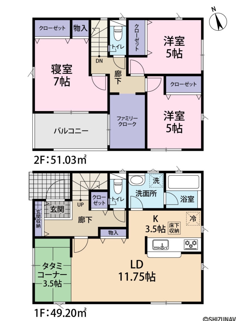2号棟 間取り図です。