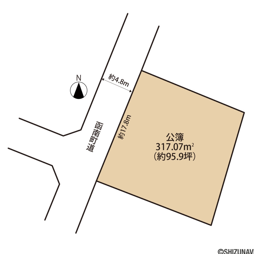 函南町柏谷　ハイム中古住宅　土地形状図