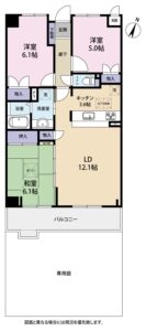 間取図_モンレーブ北草薙102