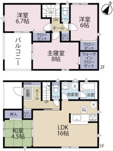 【2026年2月完成】富士宮市山本第12全4棟　新築分譲住宅　2号棟　の物件画像