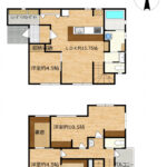 【間取り図】2階の洋室を区分けすれば最大で４SSLDKの間取りになります。皆様のライフスタイルに合わせた変更が出来るのも魅力的な間取りです。