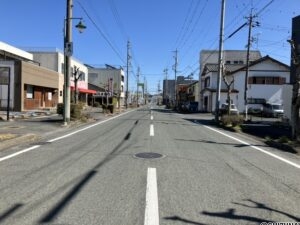 北側前面道路の写真です。