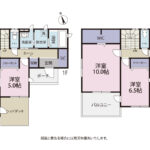 全部屋南向きで日当たりの良い室内空間です。