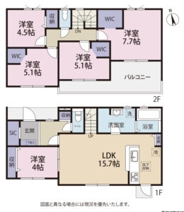 【6月完成予定】浜松市中央区舞阪町弁天島　2棟　4LDK/5LDK　弁天島駅より徒歩約6分！並列3台駐車可能　新築住宅の物件画像