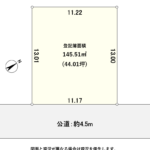 間口約11m！南東向きの整形地！