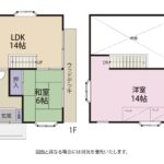 吹き抜けが開放的で気持ちの良い２LDKの間取り。