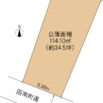 函南町仁田　中古住宅　土地形状図