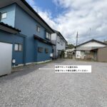 南西側境界、境界ブロックは撤去済み（新規ブロック塀設置してください）