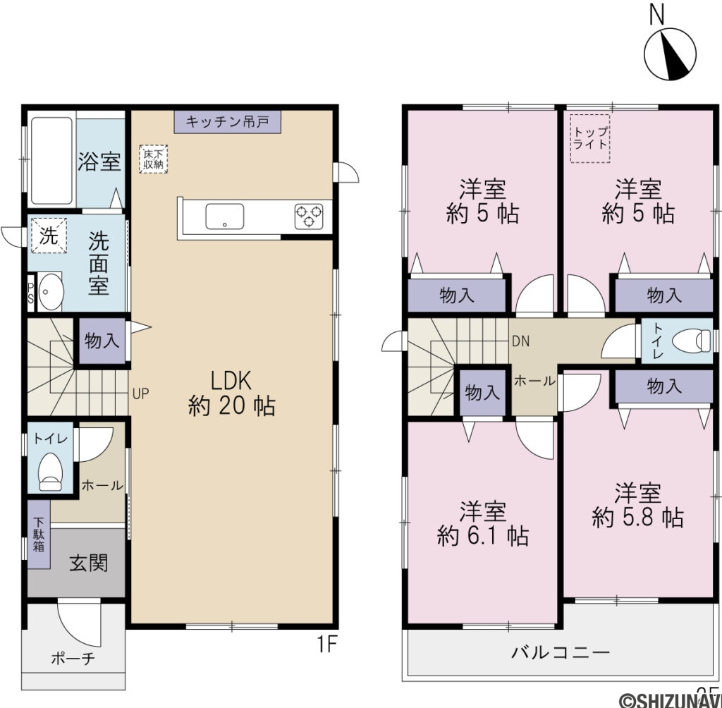 函南町仁田　中古住宅　間取り図面
