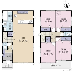 函南町仁田　中古住宅　間取り図面