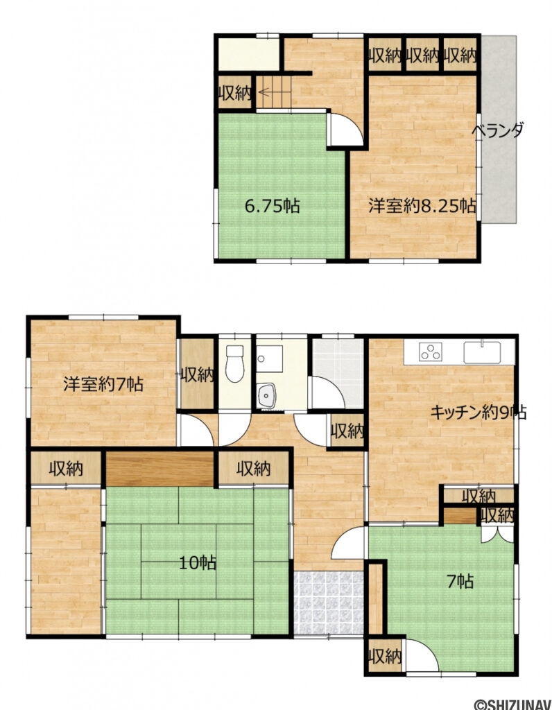 カチタス　下青島　間取り図の中古住宅5DK