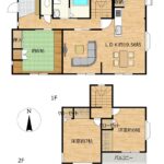 【リフォーム後予定間取り図】和室1部屋、洋室2部屋の3LDKへリフォーム予定です。
