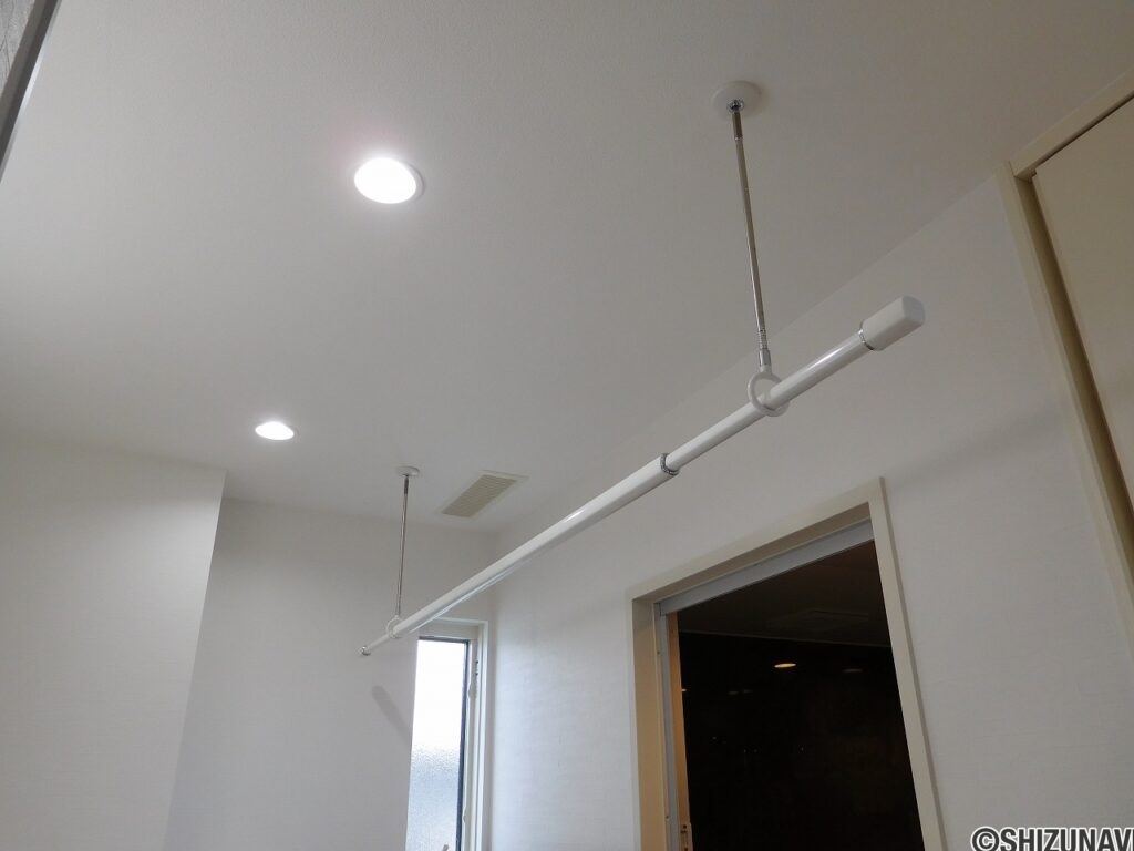 洗面室で室内干しも可能です