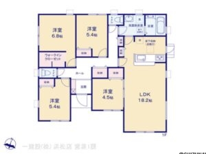 【6月完成予定】袋井市太田　最終1棟　4LDK　新築　小学校徒歩5分で通学も安心！3台駐車可能な平屋の物件画像