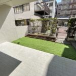 駿河区　マンション　庭