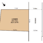 沼津市東間門　中古住宅　土地形状図
