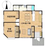 【リフォーム後/間取図】約17帖のゆとりあるLDKにはリビングを見渡せる対面キッチンを採用。LDK、各居室に収納スペースを備えており、お部屋をすっきり保てます。