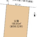 沼津市東原　売り土地　土地形状図