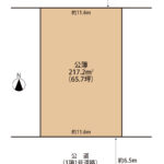 沼津市香貫が丘　中古住宅　土地形状図