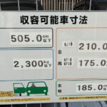 駐車できる車の寸法です