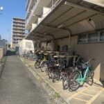 マンション 駐輪場です。