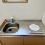 ミニキッチンは未使用です。ちょっとした調理もできます。