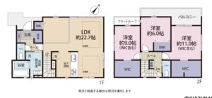 静岡市駿河区曲金2期　3LDK　新築一戸建て　の物件画像