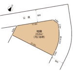 沼津市岡宮　売り土地　形状図