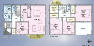 【6月完成予定】浜松市浜名区平口　3棟　3LDK/4LDK　サンストリート浜北まで徒歩5分！5～7台駐車可能ですの物件画像