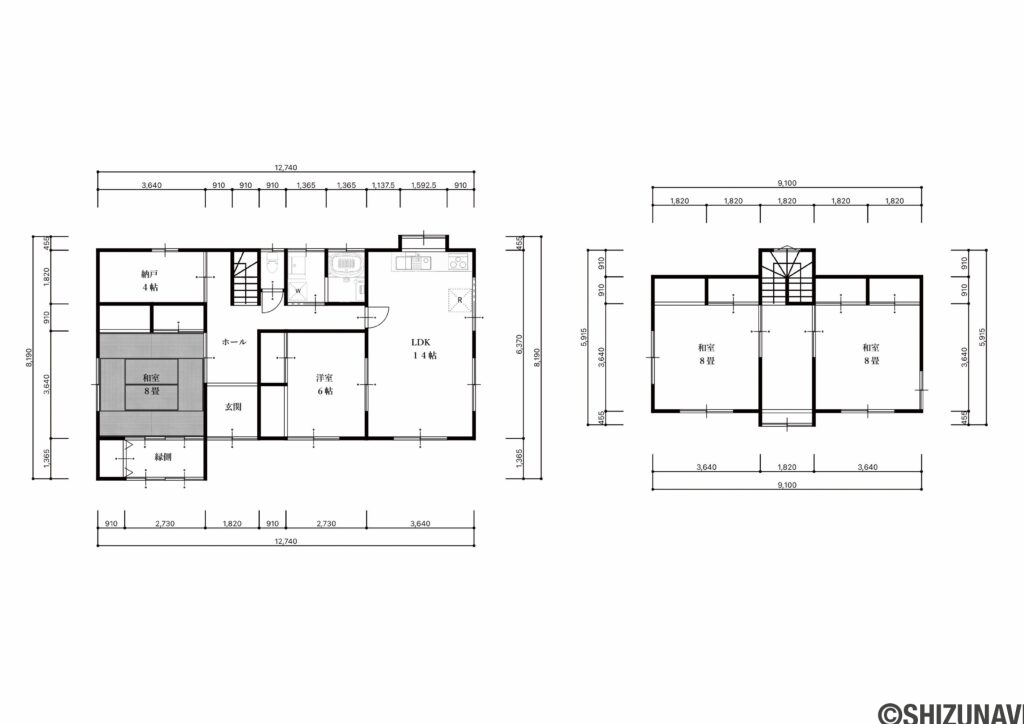 空家　三輪　間取り図の中古住宅4SLDK