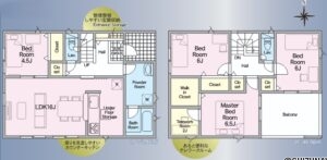 【6月完成予定】浜松市中央区中野町　4LDK　限定1棟　新築住宅　土地52坪超・駐車並列3台可の物件画像