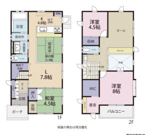 使い勝手がよく、開放的で全体的に明るさの保たれた設計です♪