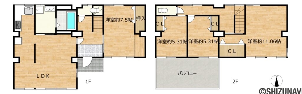 カチタス　井口　間取り図の中古住宅4LDK