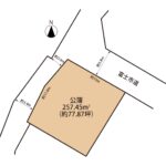 富士市厚原　売り土地　土地形状図