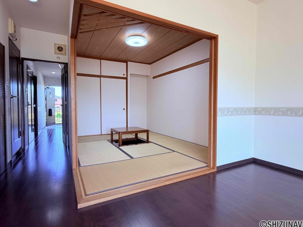 和室に掘りごたつ。１階だからこその特別仕様です。