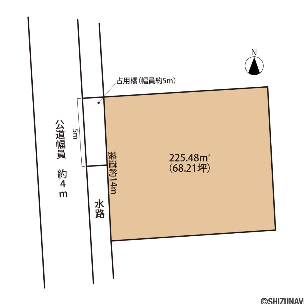 磐田市豊島1500-6　売土地（建築条件なし、解体更地・確定測量渡し）の画像