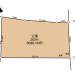 富士市大淵　売り土地　土地形状図