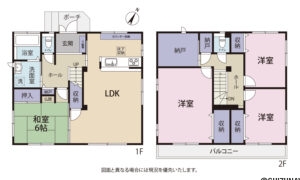 三島市松が丘　中古住宅　間取り図面