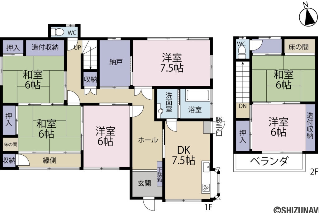 富士市天間　中古住宅　間取り図面