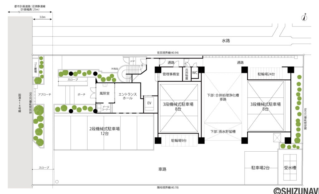 ウィスティリア三園　1階平面図