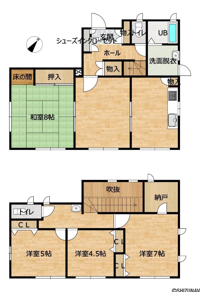 カチタス　清里2　間取り図の中古住宅4LDK