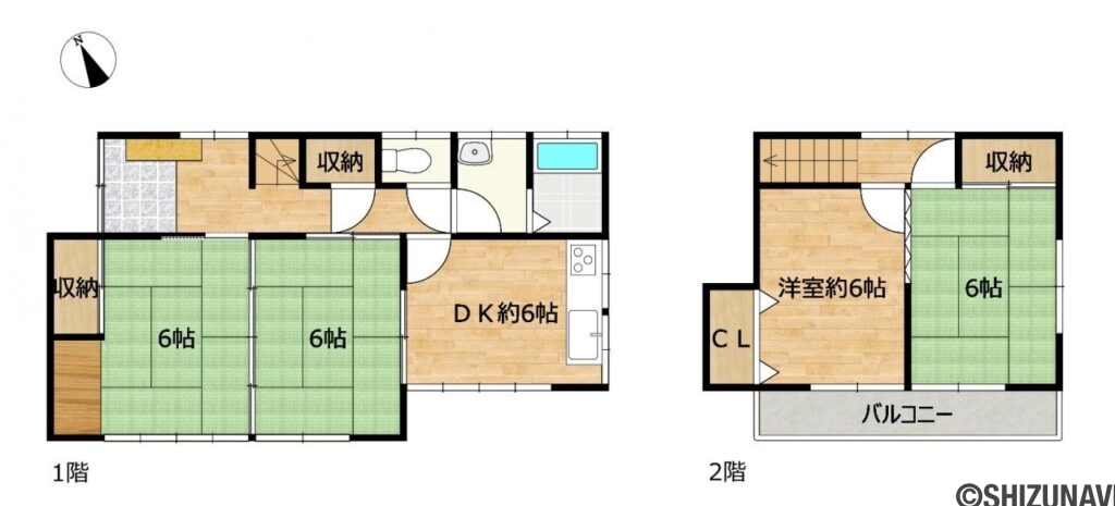 富士宮市山本間取りの中古住宅4DK